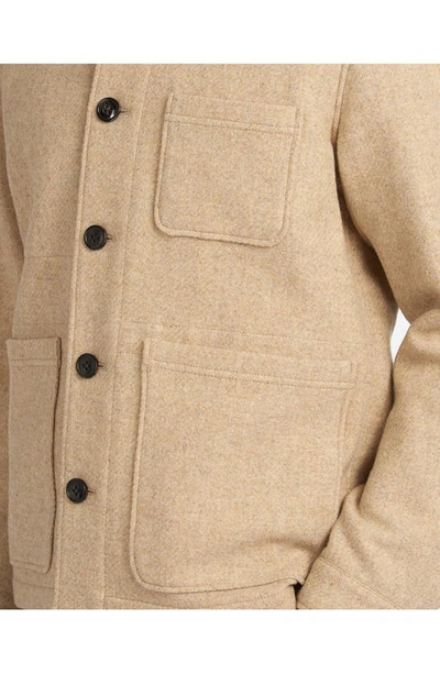 Barbour Kennington Wool Shirt Jacket In Beige | ModeSens