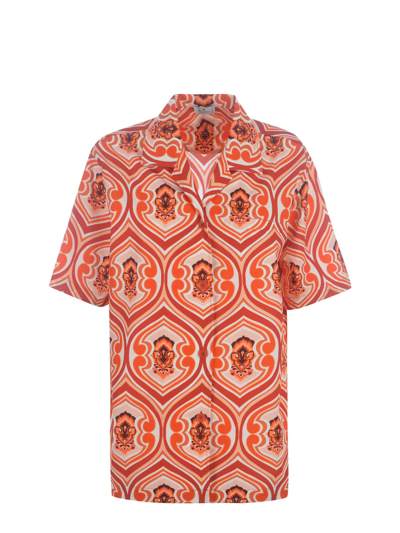 Shop Etro Camicia  Rocket In Cotone In Arancione