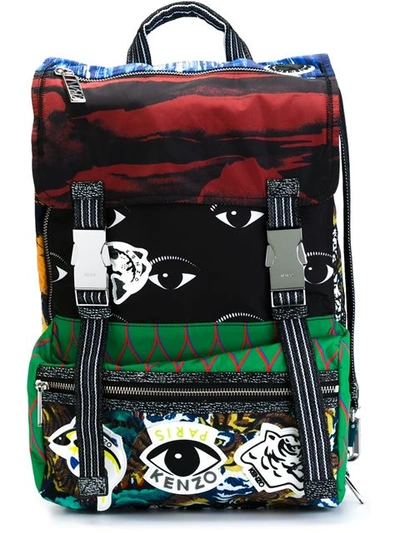 Kenzo Multicolor Patterned Backpack