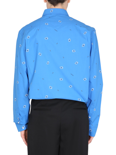 Shop Kenzo Paisley Shirt In Azzurro