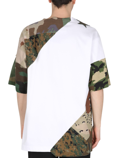 Shop Dolce & Gabbana Patchwork Camouflage T-shirt In Bianco