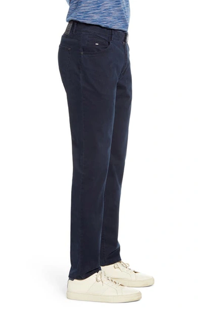 Shop Brax Chuck C Straight Leg Five-pocket Dress Pants In Navy