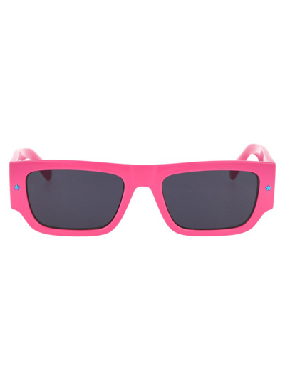 Shop Chiara Ferragni Rectangle Frame Sunglasses In Pink