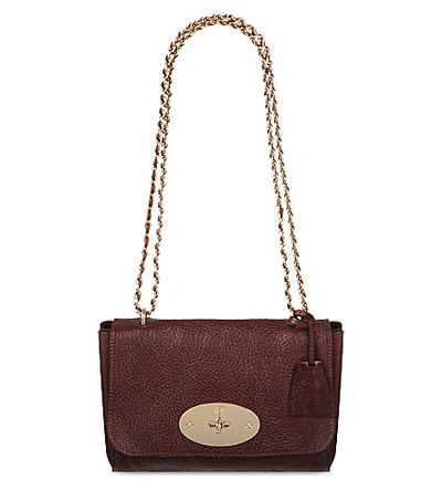 Mulberry Lily Leather Shoulder Bag In Oxblood