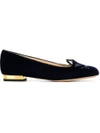 CHARLOTTE OLYMPIA CHARLOTTE OLYMPIA 'KITTY' BALLERINAS - BLUE,E001139VMC11058470