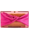 CHARLOTTE OLYMPIA CHARLOTTE OLYMPIA TWISTED EFFECT CLUTCH - PINK,C162917