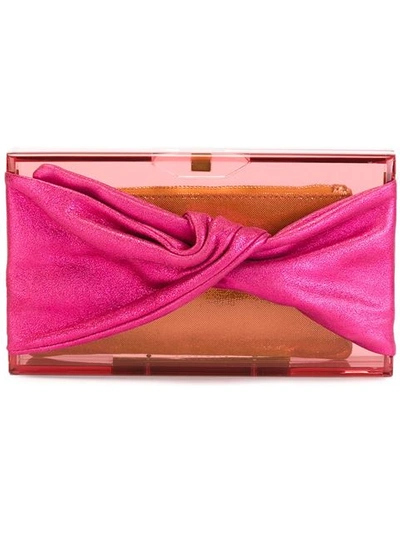 Charlotte Olympia Wrapped Up Pandora Clutch In Pink