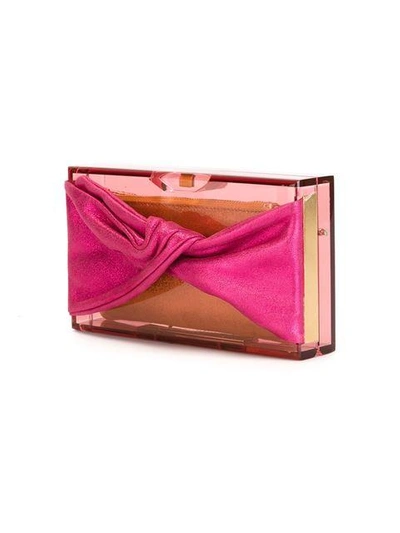 Shop Charlotte Olympia Twisted Effect Clutch - Pink