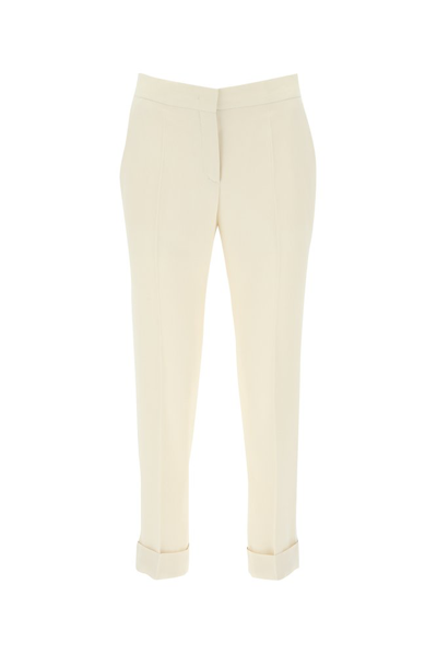 Shop Prada Turn Up Chino Pants In White