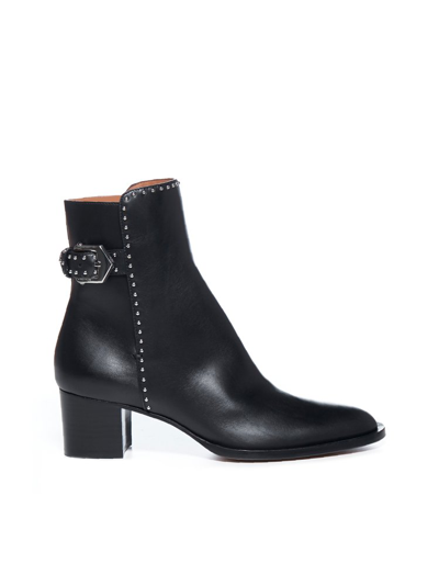 Shop Givenchy Studded Ankle Boots In Black