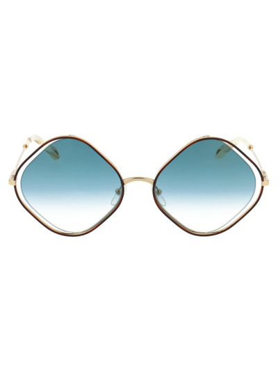 Shop Chloé Eyewear Poppy Sunglasses In Multi