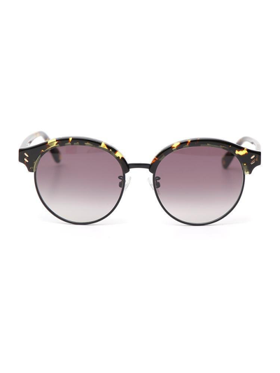 Shop Stella Mccartney Eyewear Round Tortoiseshell Effect Sunglasses In Black