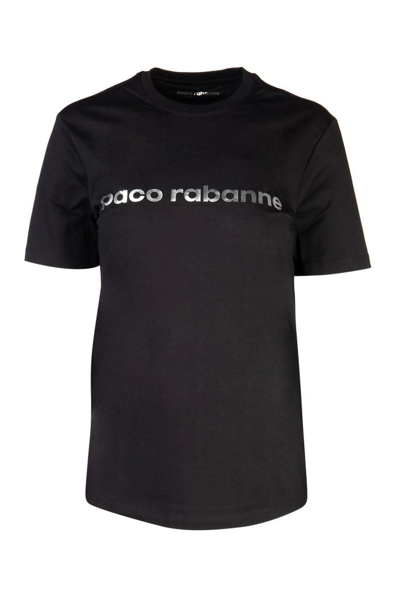 Shop Rabanne Paco  Logo Printed T In Black