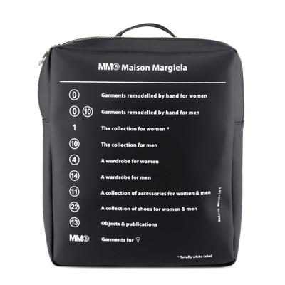 Shop Mm6 Maison Margiela Printed Backpack In Black