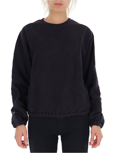 Shop Helmut Lang Buckle Cuff Sweater In Navy