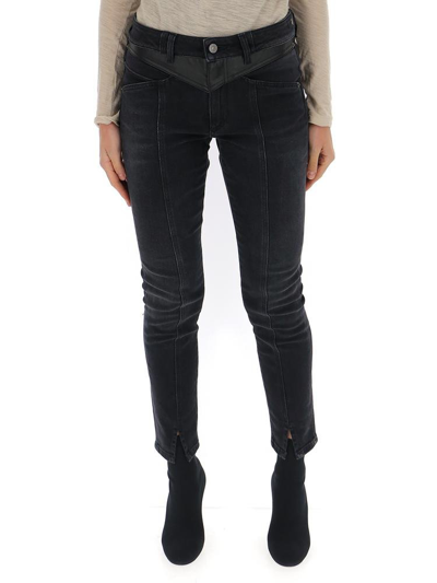 Shop Givenchy Split Detail Jeans In Black