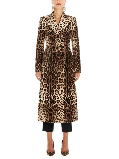 Shop Dolce & Gabbana Animalier Printed Coat In Multi