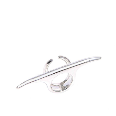 Shop Ambush Liquid Multi Finger Ring In Silver