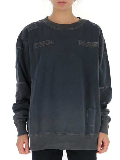 Shop Ambush Logo Bleached Patchwork Sweater In Black