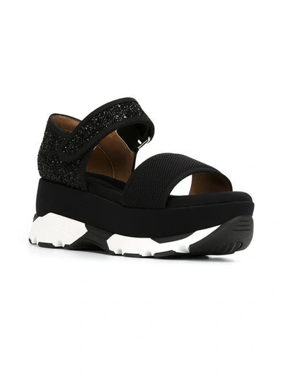 Shop Marni Glitter Platform Sandals