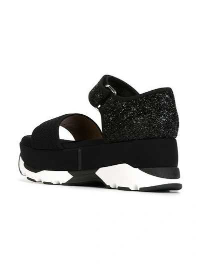 Shop Marni Glitter Platform Sandals