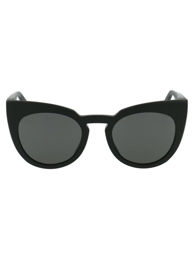 Shop Mykita X Maison Margiela Cat Eye Frame Sunglasses In Black