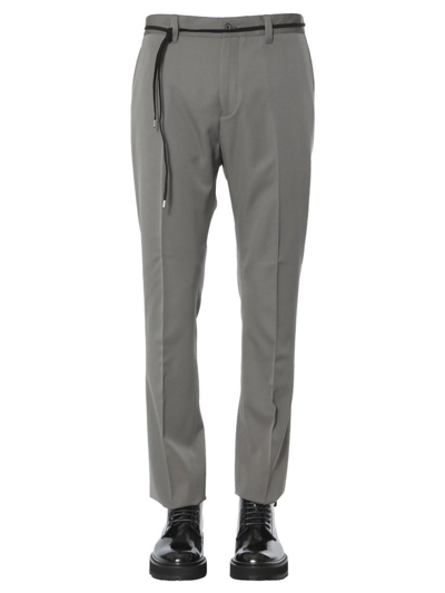 Shop Lanvin Straight Leg Pants In Grey