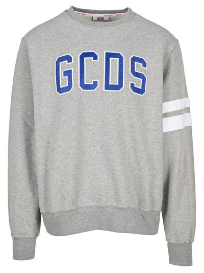 Shop Gcds Embroidered Logo Sweatshirt In Grey