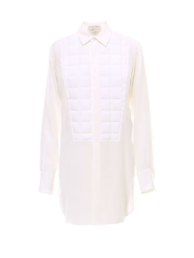 Shop Bottega Veneta Quilted Detail Shirt In White