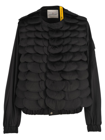 Shop Moncler Genius Moncler X Noir Kei Ninomiya Scallop Padded Jacket In Black
