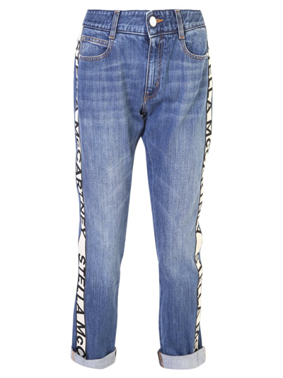Shop Stella Mccartney Strap Detailed Skinny Boyfriend Jeans In Blue