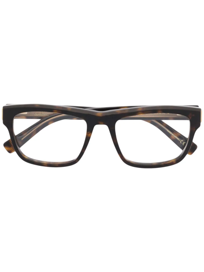 DUNHILL TORTOISESHELL-EFFECT SQUARE-FRAME GLASSES 