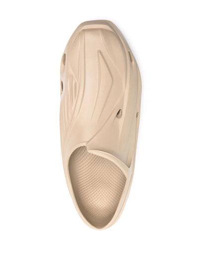 Shop Alyx Mono Embossed-logo Slippers In Nude