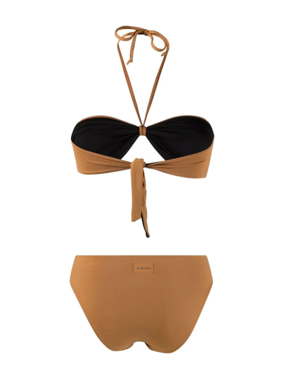 Fisico Cristina Ferrari Reversible Bandeau Bikini In Braun