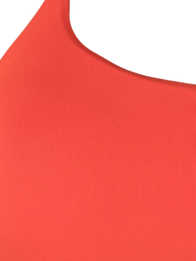 Shop Fisico Logo-patch Halterneck Bikini In Orange