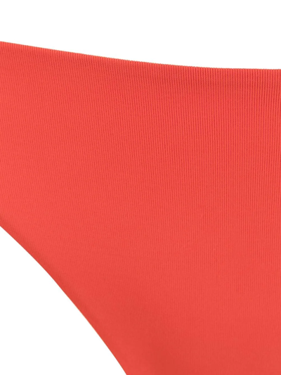 Shop Fisico Logo-patch Halterneck Bikini In Orange