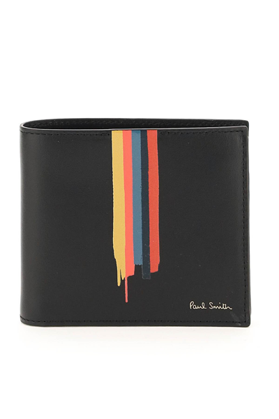 Shop Paul Smith 'painted Stripe' Bi-fold Wallet In Black