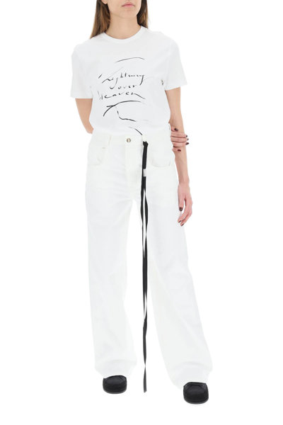 Shop Ann Demeulemeester Jarno Micro T-shirt In White,black