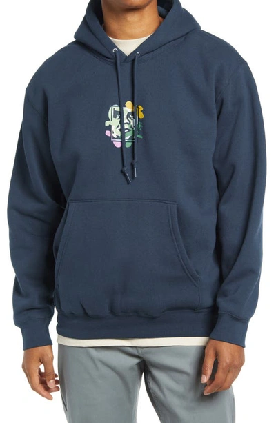 Obey Flower Dance Graphic Hoodie In French Navy ModeSens