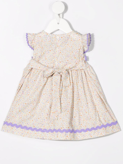 Siola Floral-print Sleeveless Dress In Neutrals
