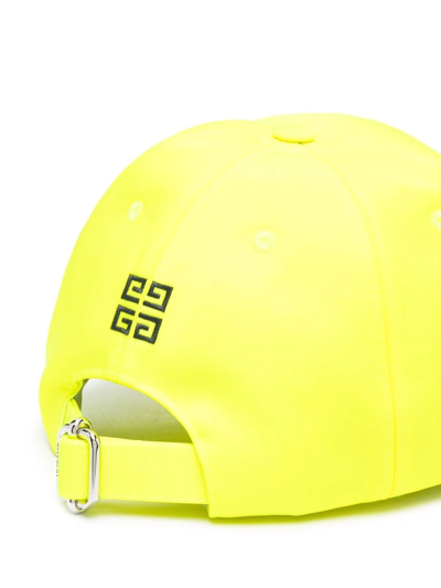 Shop Givenchy Embroidered-logo Baseball Cap In Yellow