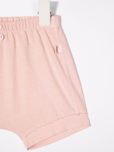 Shop Teddy & Minou Elasticated-waist Cotton Shorts In Pink