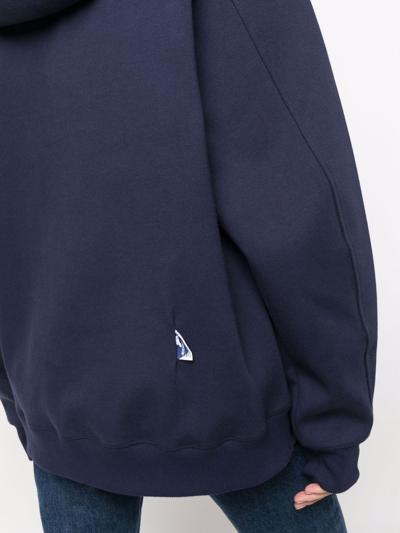 Shop Ader Error Embroidered-logo Pullover Hoodie In Blue