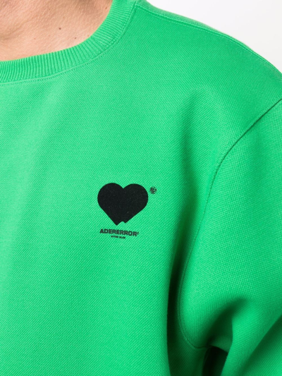 Ader Error Green Cotton Sweatshirt In Green