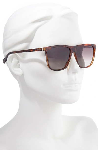 Shop Polaroid 56mm Polarized Rectangle Sunglasses In Dkhavana/ Brown Grad Polz