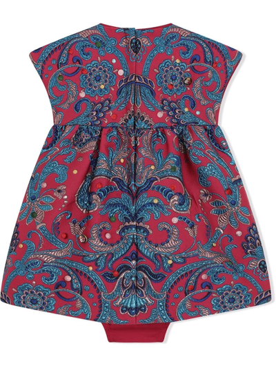 Shop Dolce & Gabbana Sleeveless Paisley Print Dress In Red