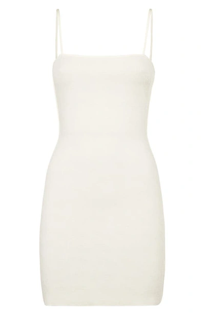 Shop Fendi O'lock Ff Reversible Knit Minidress In White
