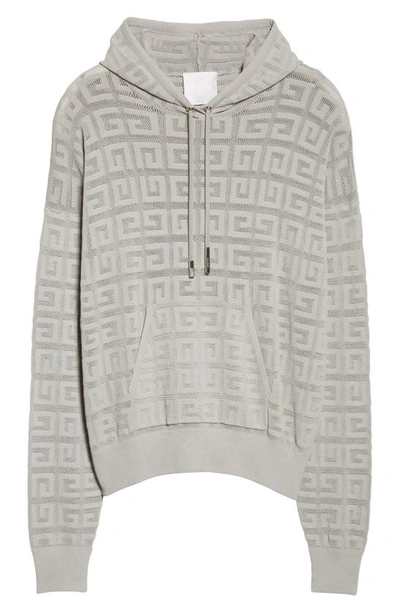 Shop Givenchy 4g Monogram Jacquard Hoodie In Cloud Grey