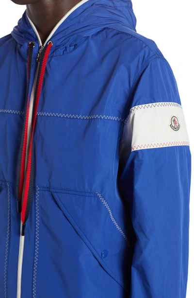 Shop Moncler Fujio Hooded Jacket In 754-blue