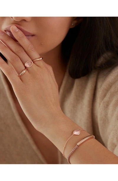 Monica Vinader Womens Gold Linear 18ct Rose Gold-plated Woven Friendship Bracelet In Rose Gold Metallica